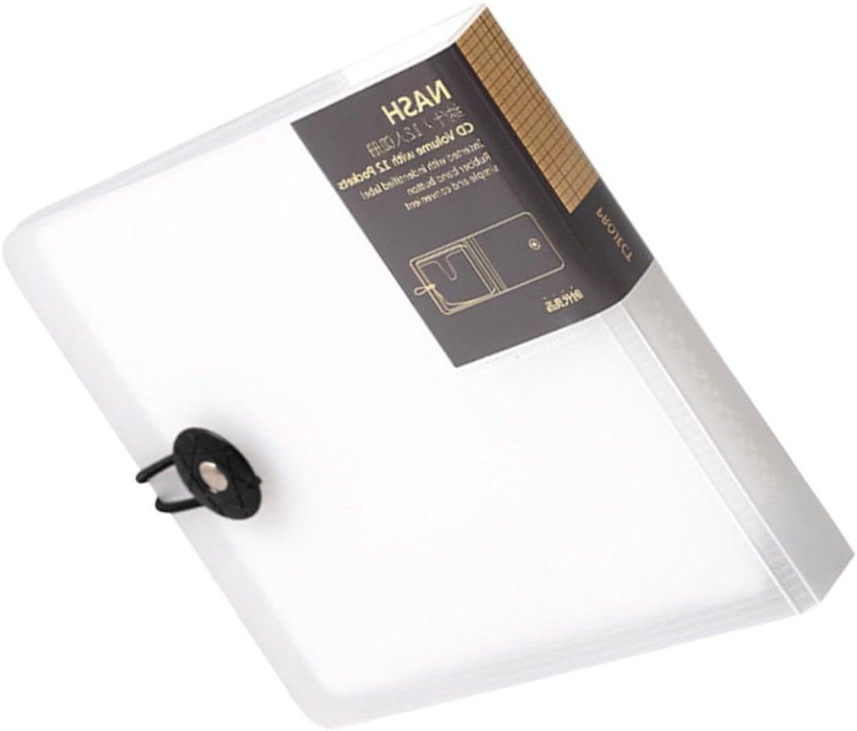 Cd-hoesje - Cd-opbergzak Portemonnee - Schijven Organiseren - Compact Ontwerp - 14x15.6CM - Wit