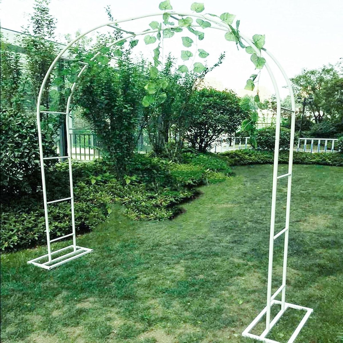 Tuinboog Metaal - Klimplant Boog Pergola - Bruiloft Decoratie - Roestbestendig Frame - 240 cm Hoog - Zwart