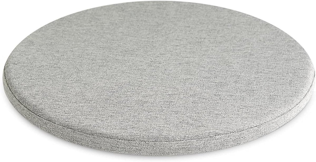 Rond Zitkussen - Stoel Pad - Comfortabel Zitten - Traagschuim Vulling - 35cm - Grijs
