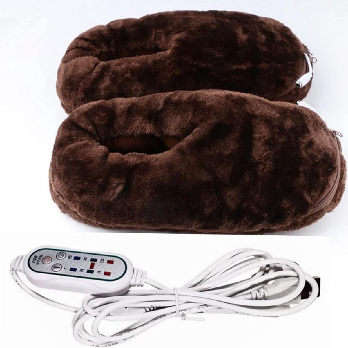 Voetenwarmer Slipper - Verwarmde Schoen - Warm Blijven - 3 Temperatuur Niveaus - 31x12cm - Grijs