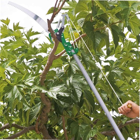 Telescopische Snoeischaar - Takkenknipper Hoge Takken - Hoge Takken Snoeien - Uitschuifbaar Handvat - Tot 2.5 Meter - Groen — afbeelding 2