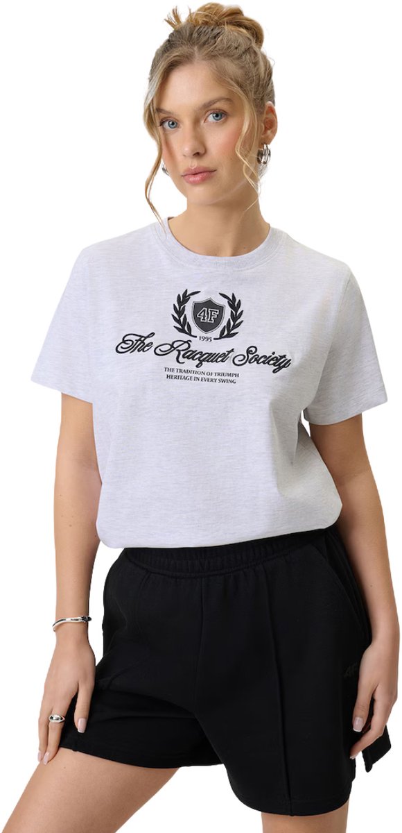4F T-shirt Dames Grijs - Maat L