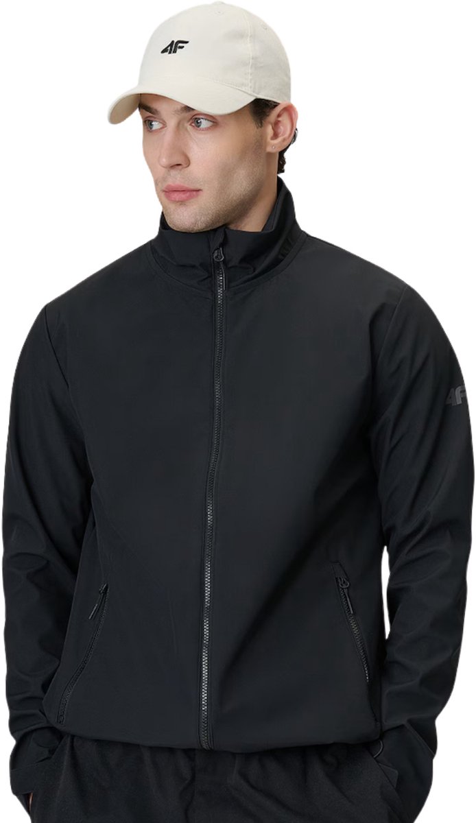 4F Jas Heren softshell Zwart