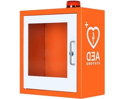 AED Opbergkast - Hart Defibrillator - Veilige Opslag - Met Licht Alarm - 40x36x20cm - Wit