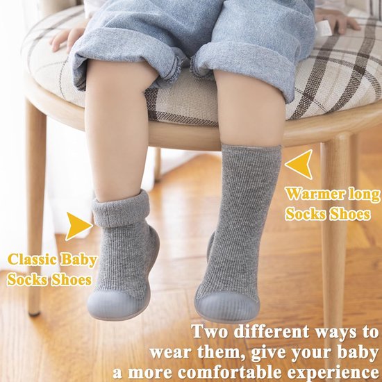 Babysokken Schoenen - Peuterschoentjes - Eerste Stapjes - Antislip Zool - 9-12 Maanden - Meerdere Kleuren — afbeelding 3