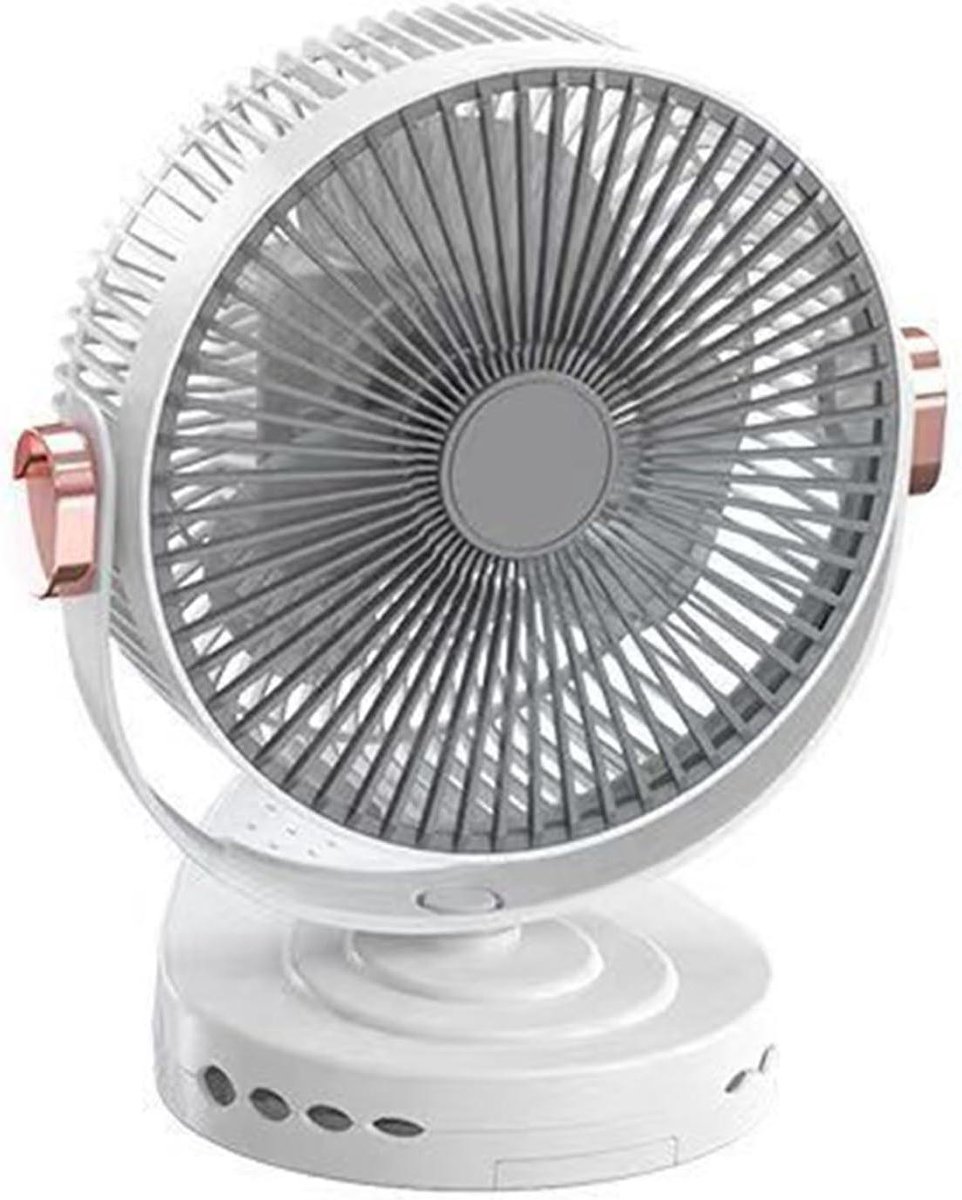 Clip Ventilator - Bureauventilator - Koelte Bieden - Met Nachtlampje - 8 Inch - Zwart