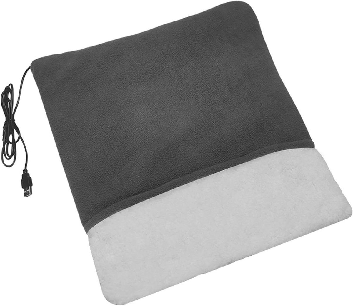 Voetverwarmer - Elektrische voetenzak - Koude voeten verwarmen - Snelle verwarmingstechnologie - 38 x 35 cm - Grijs