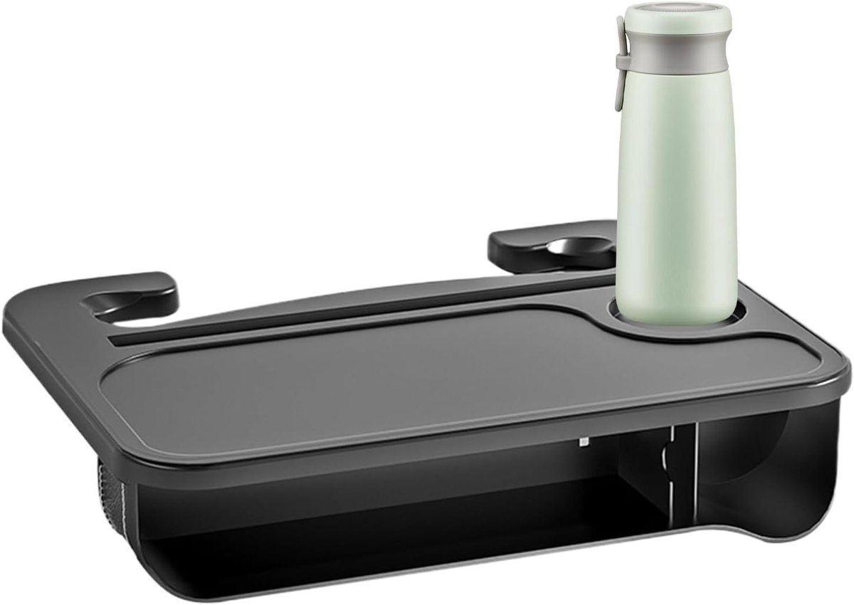 Bureauplank Auto - Stuurtafel - Werken en Eten - Opvouwbaar en Robuust - 39x28.6x10.6cm - Zwart