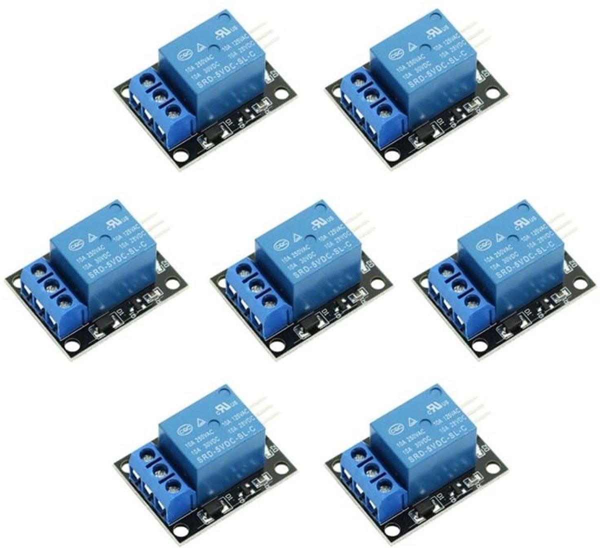 ONF3 - 7-Delige Relay Module - Voor Arduino en Raspberry Pi - Hoog Niveau Trigger - Elektronische Componenten - Eenvoudig te gebruiken - Geschik...