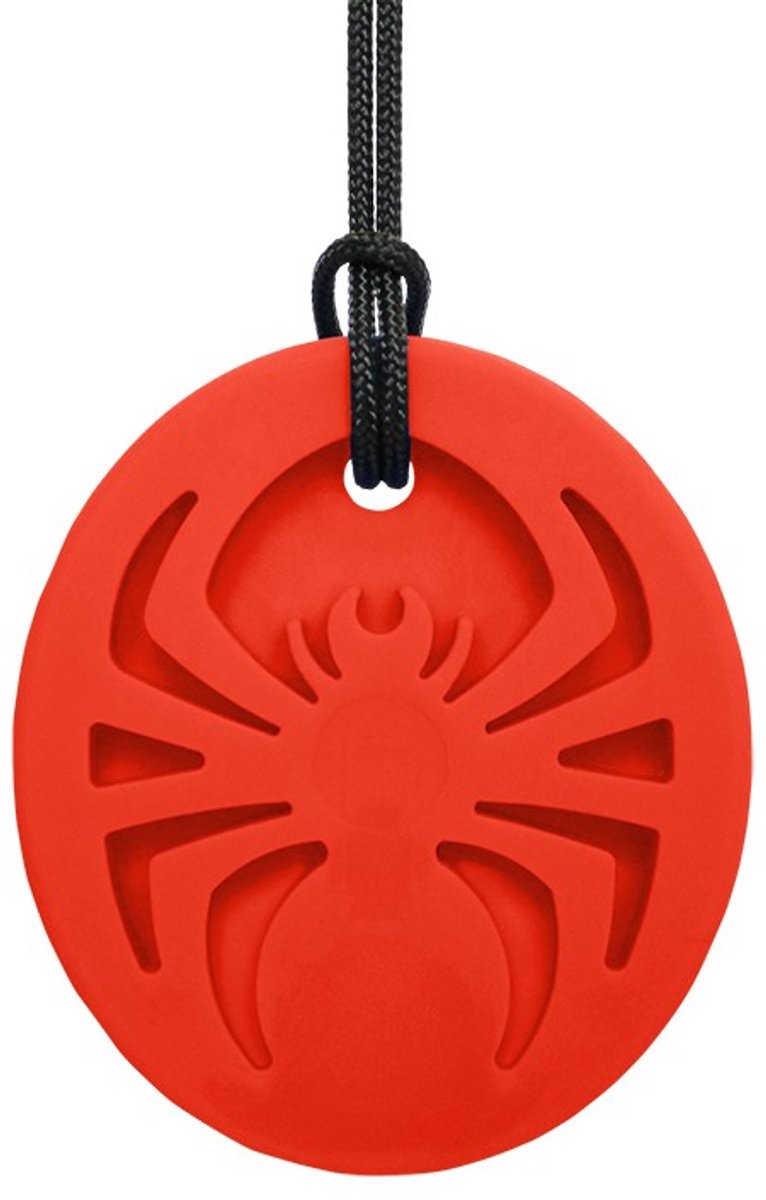 ARK Therapeutic kauwketting Spider Bite rood voor kinderen sensorisch.