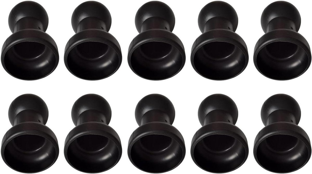 Trampoline paalkappen - Reserveonderdelen net - Veiligheid buiten - Veilige bevestiging net - 10 stuks - Zwart