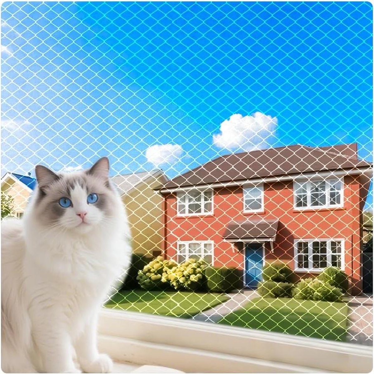 Kattennet Balkon - Veiligheidsnet Dier - Dieren Beschermen - Zonder Boren - 4 x 3 Meter - Transparant