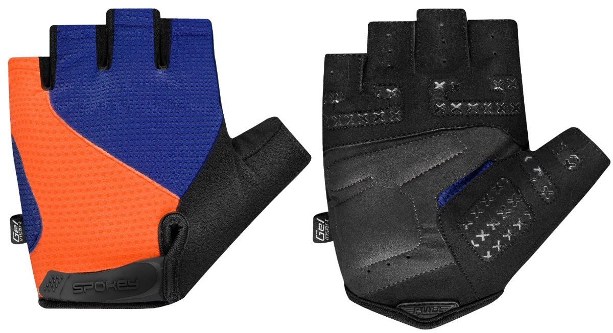 Spokey EXPERT Fietshandschoenen - Blauw / Oranje - L