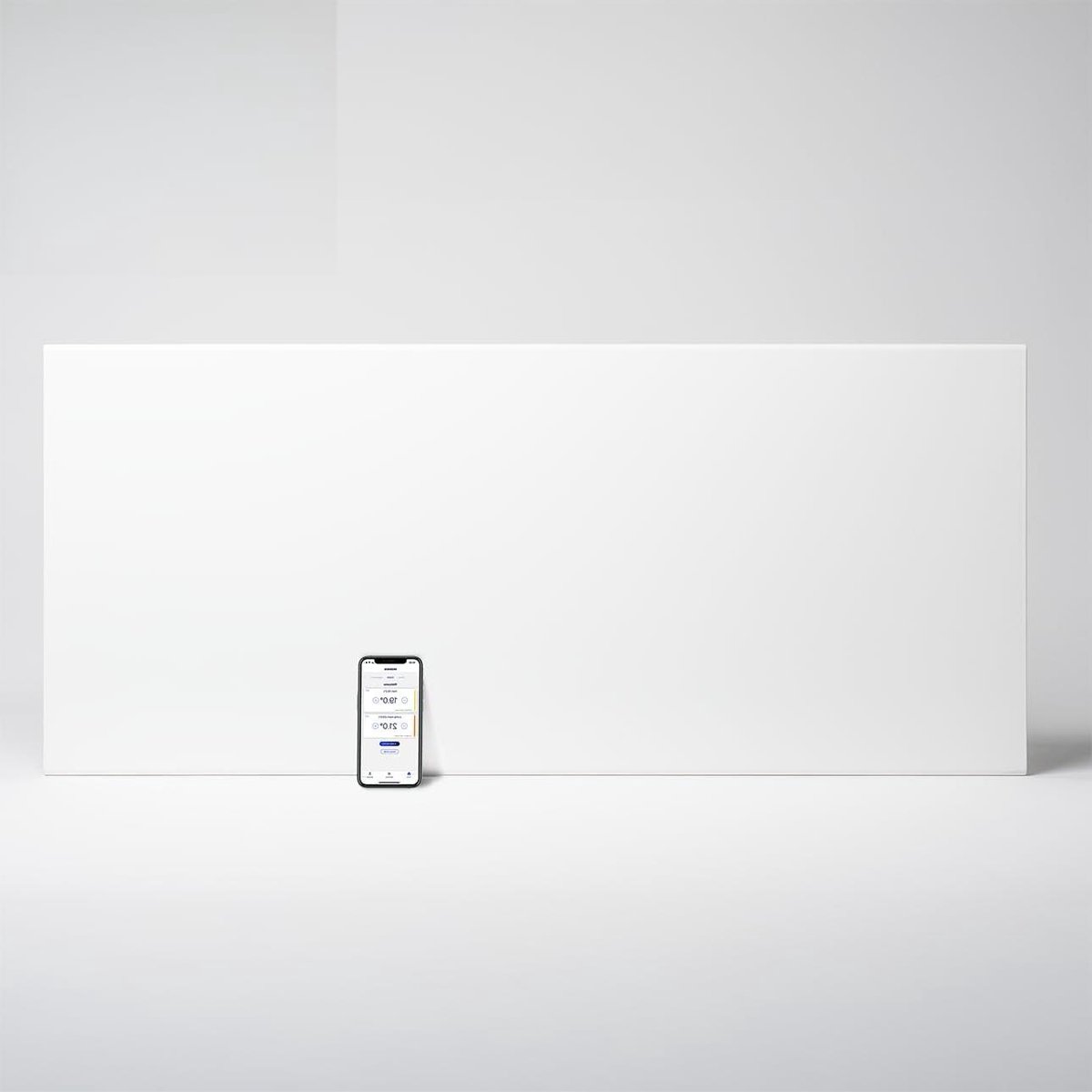 Wandconvector - Elektrische verwarming - Ruimte verwarmen - Wifi bediening - 420 mm hoog - Wit