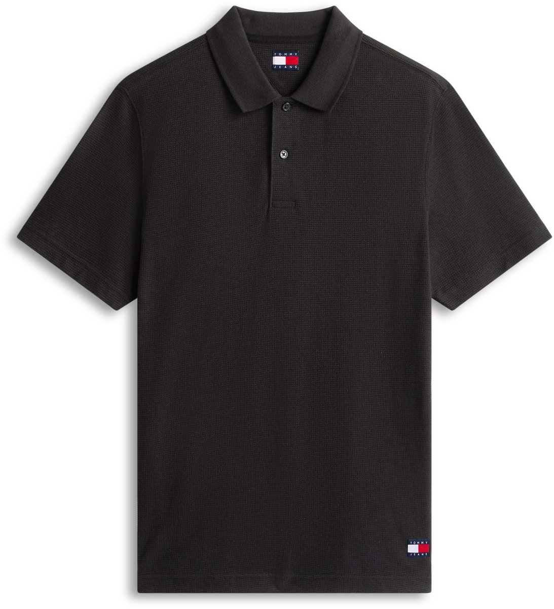 Tommy Jeans Polo Tjm Reg Waffle Polo Fashion Wear Volwassen Zwart