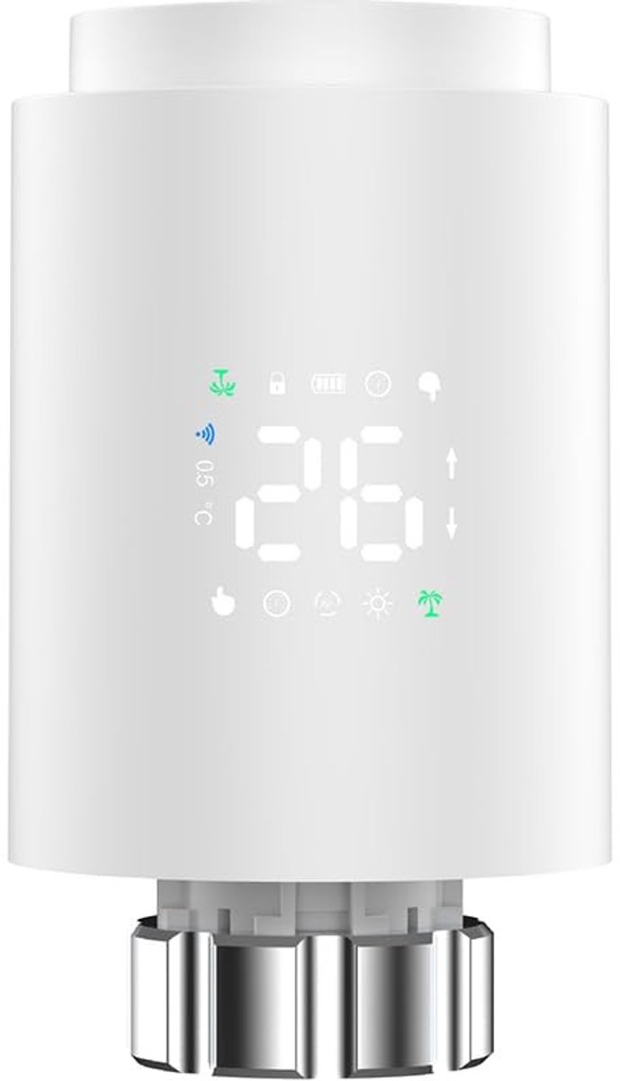 ONF3 - Slimme radiatorkraan - Wifi thermostaat - Gemakkelijk temperatuur regelen - Compatibel met Alexa en Google Assistant - Tuya Smart Life - ...