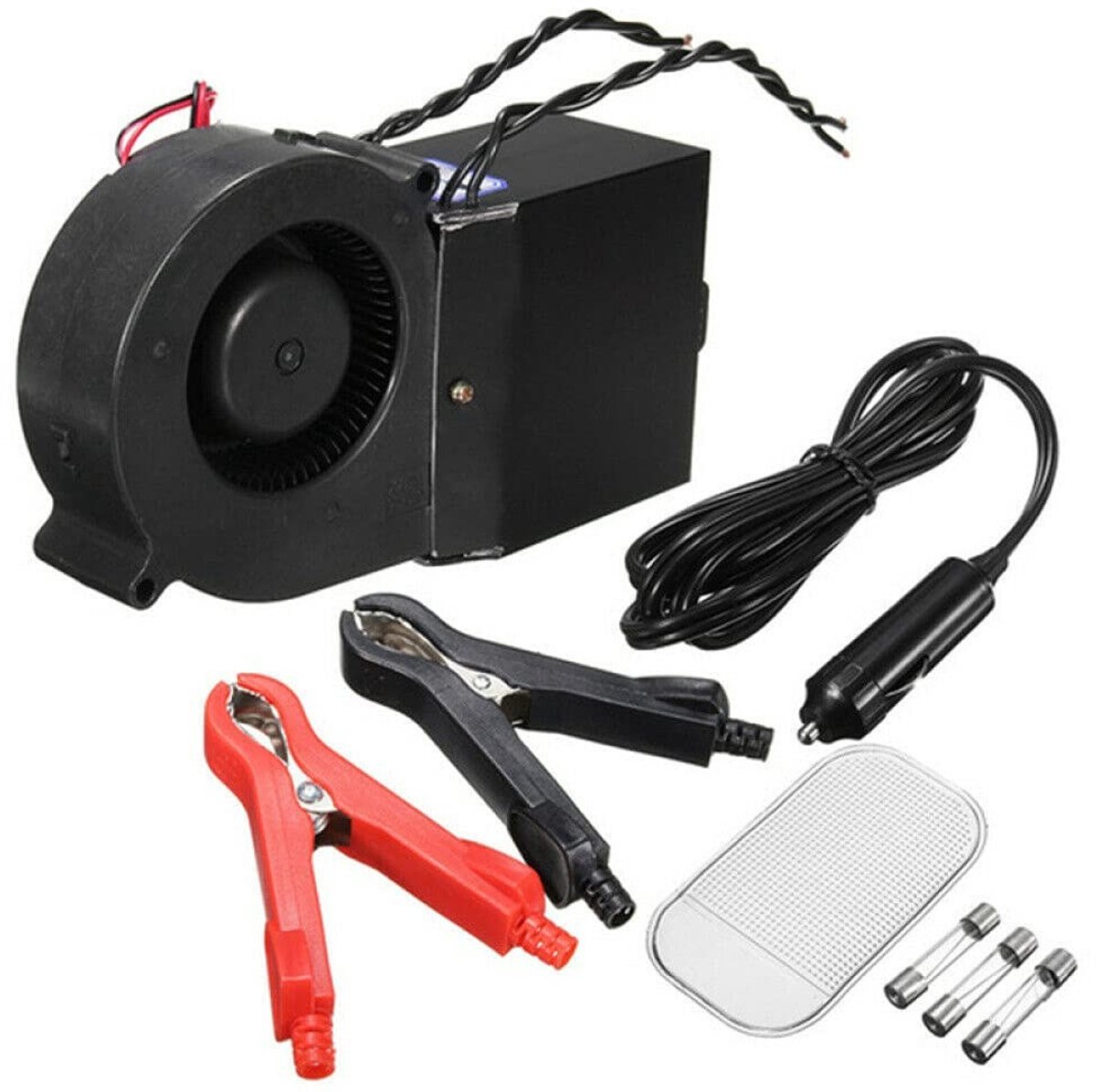 aladdien - Riloer Cooling Fan - 12V Ventilator - 2 in 1 met autolader - Zwart - Dubbele verwarmingsregeling - Stofbestendig - Geschikt voor auto - C..