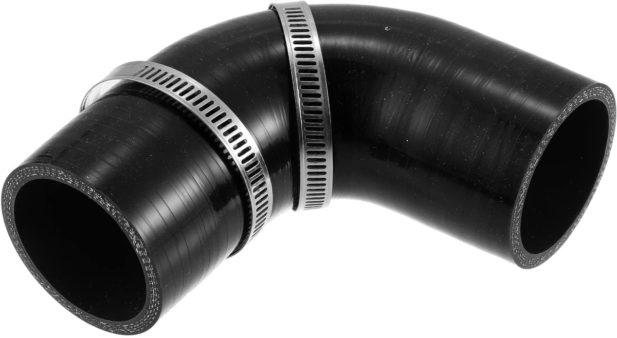 aladdien - 51mm Silicone Reducer Slang - Verbeterde prestaties - Zwart - Koelsysteem - Duurzaam materiaal - Geschikt voor auto - 90 Graden