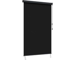 vidaXL - Rolgordijn - Zwart - 140 - x - 250 - cm - Stof - en - Aluminium