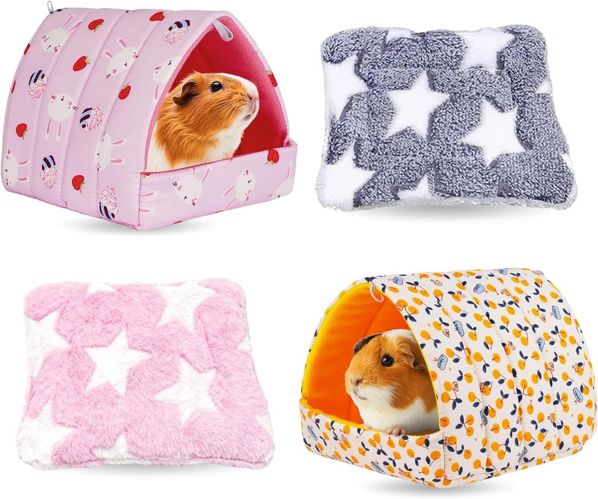 2 Stuks Warm Winterhuisje en Bed voor Kleine Huisdieren | Wasbaar Hol voor Hamster, Konijn, Cavia 2 Stuks Warm Winterhuisje en Bed voor Kleine Huisdieren | Wasbaar Hol voor Hamster, Konijn, Cavia