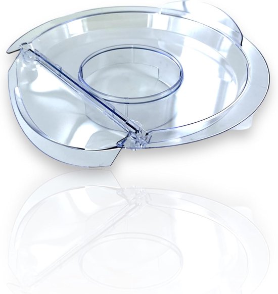 Spatdeksel Keukenmachine - Mengkom Deksel - Schoon Maken - Universele Pasvorm - Ø 244 mm - Transparant — afbeelding 3