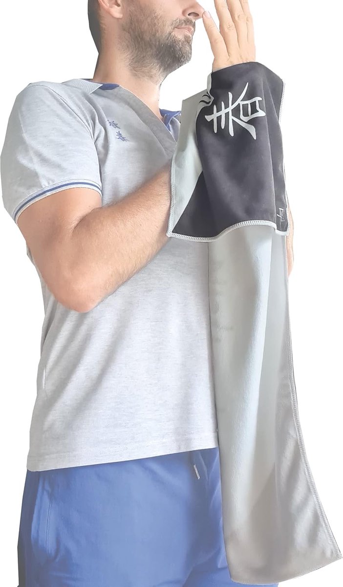 Sport Handdoek - Microvezel Handdoek - Zweet Absorberen - Lichtgewicht Ontwerp - 100x30 cm - Kung Fu — afbeelding 3