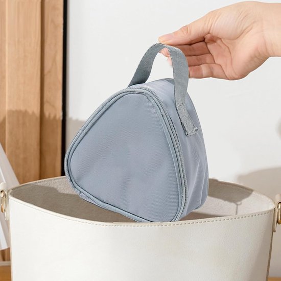 Thermo lunchtas - Compacte tas - Maaltijden meenemen - Waterdicht materiaal - 14 x 14 cm - Blauw van thermo — afbeelding 5