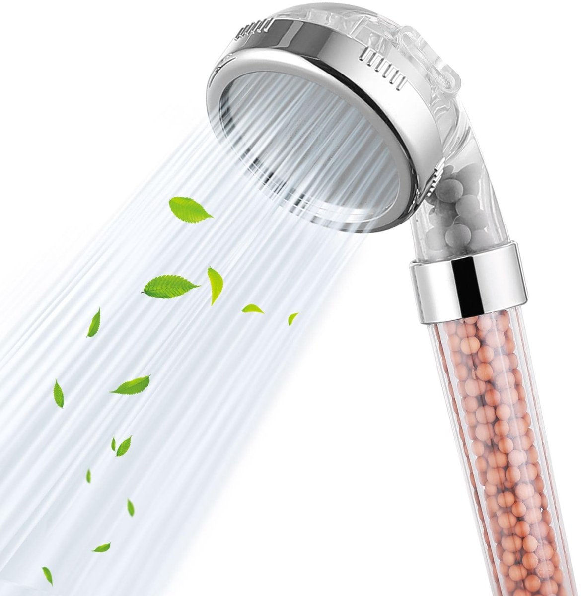 ONF3 - Handdouche - Hoge druk - Met 3 sproeistanden - Transparant - Hard waterfilter - Geschikt voor mannen, vrouwen en huisdieren - 28L x 3W cm