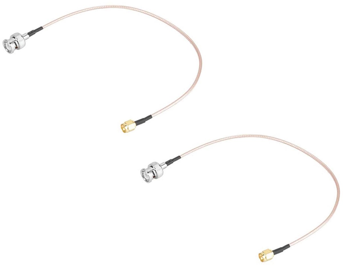 ONF3 - SMA naar BNC Coaxiale Kabel - Antenne Verlengadapter - 30cm - 2 stuks - Hoge kwaliteit coaxkabel - Geschikt voor antennes - Model voor di...