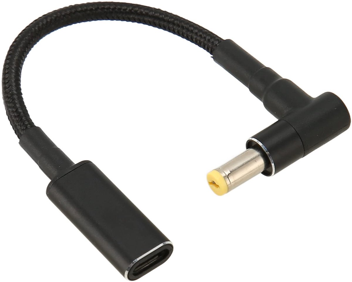 aladdien - Laptop Oplaadkabel - USB C naar DC Power Charger - 100W PD Verlengsnoer - 5.5x1.7mm - Oplaadkabel voor Laptops - Voor Thuis en Kantoor