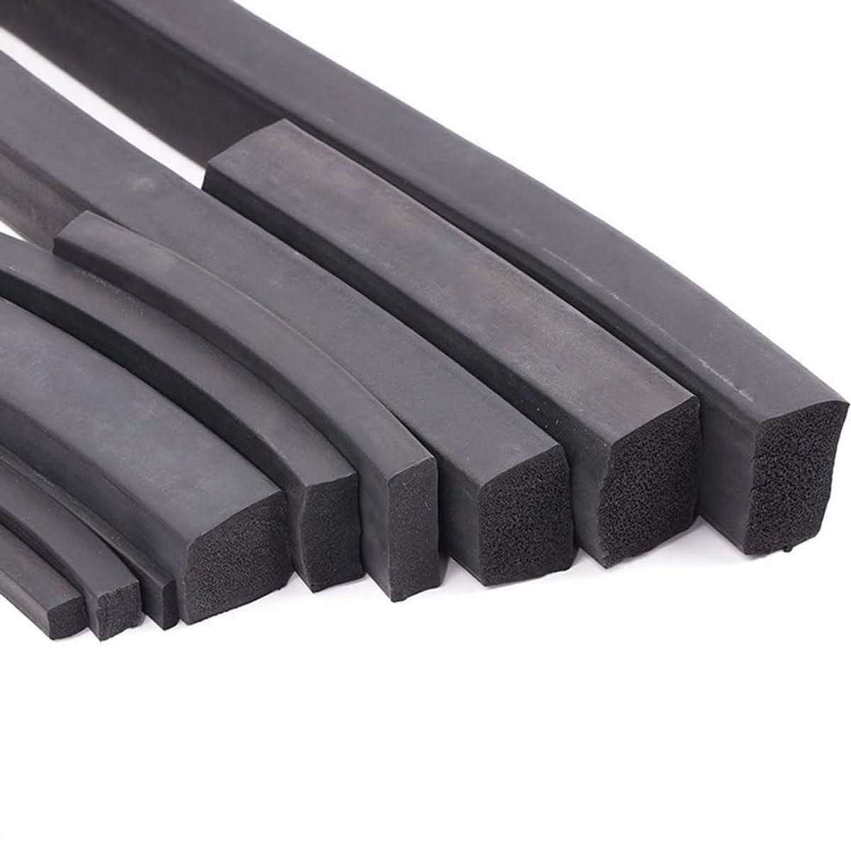 Schuimafdichtingsstrip - EPDM rubber - Kastdeur afdichten - Hoge elasticiteit - 5 meter - Zwart