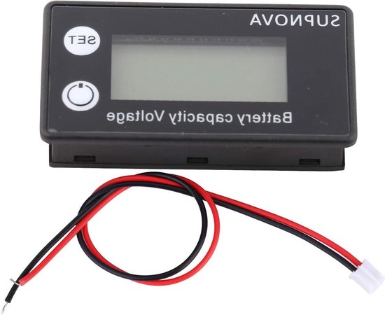 Batterij Capaciteit Tester - Digitale Voltmeter - Accu Status Monitoren - LCD Kleurendisplay - 10-100V - Blauw