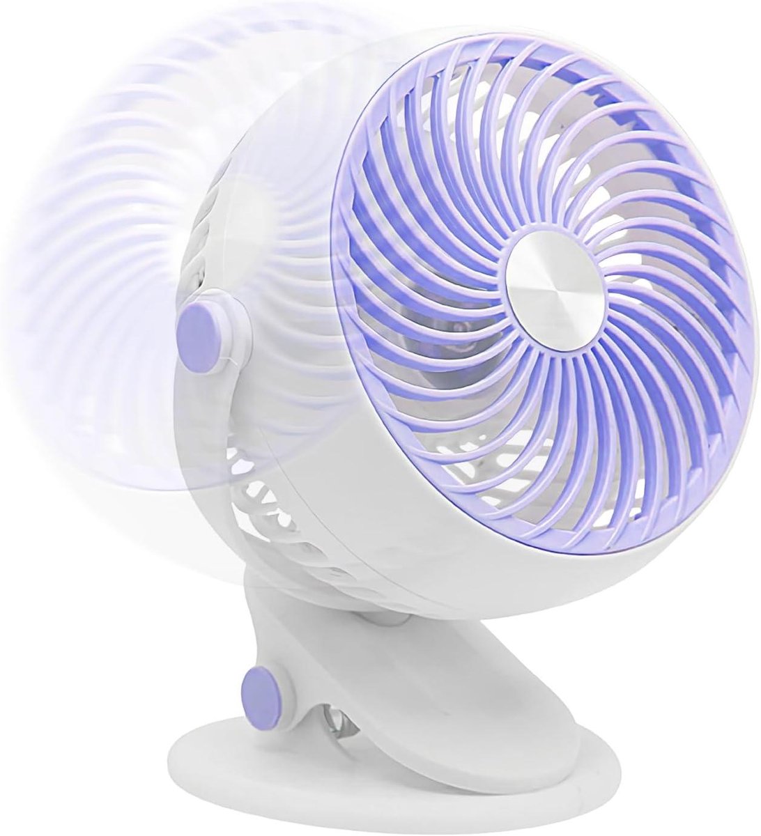 Ventilator met klem - Persoonlijke koeler - Draagbare koeling - Stille werking onder 25 dB