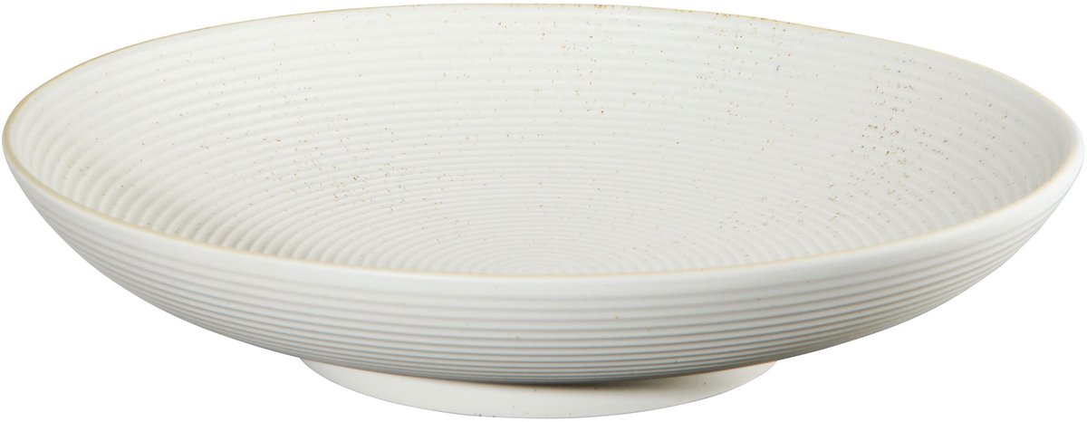 ASA Selection Japandi schaal, decoratieve schaal, serveerschaal, aardewerk, Soft Shell, Ø 35 cm, 73046249