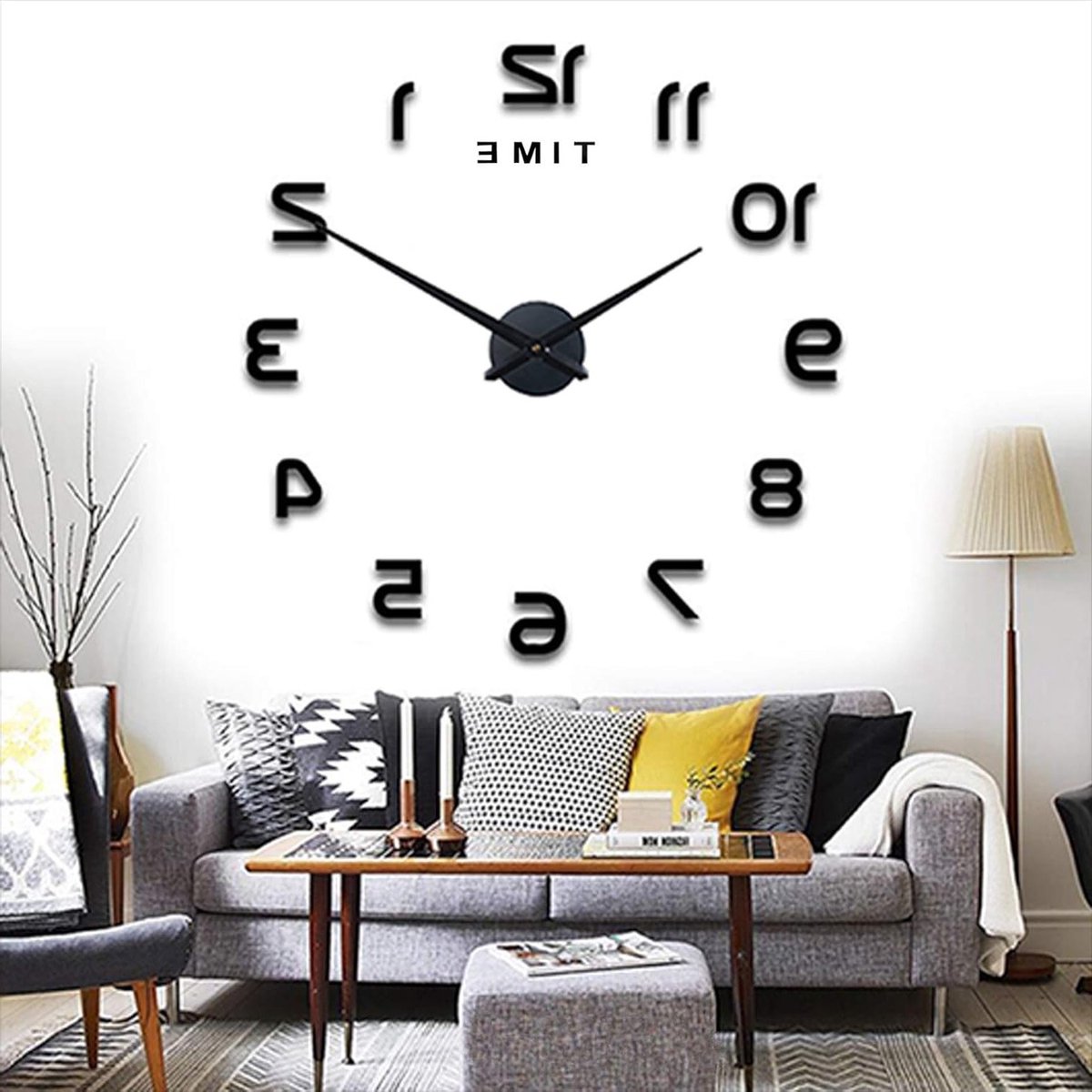 Moderne Wandklok met Spiegelstickers, DIY 3D Acryl Wandklokken, Decoratie voor Thuis, Kantoor en Hotel, Stille Quartz Klok, Eenvoudig te Monteren