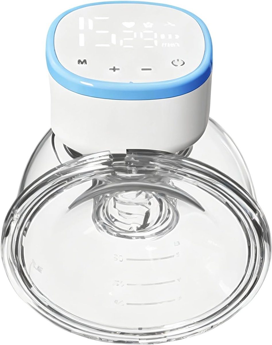 Draagbare borstkolf - Elektrische pomp - Melk afkolven - Handsfree comfort - 300g - Wit