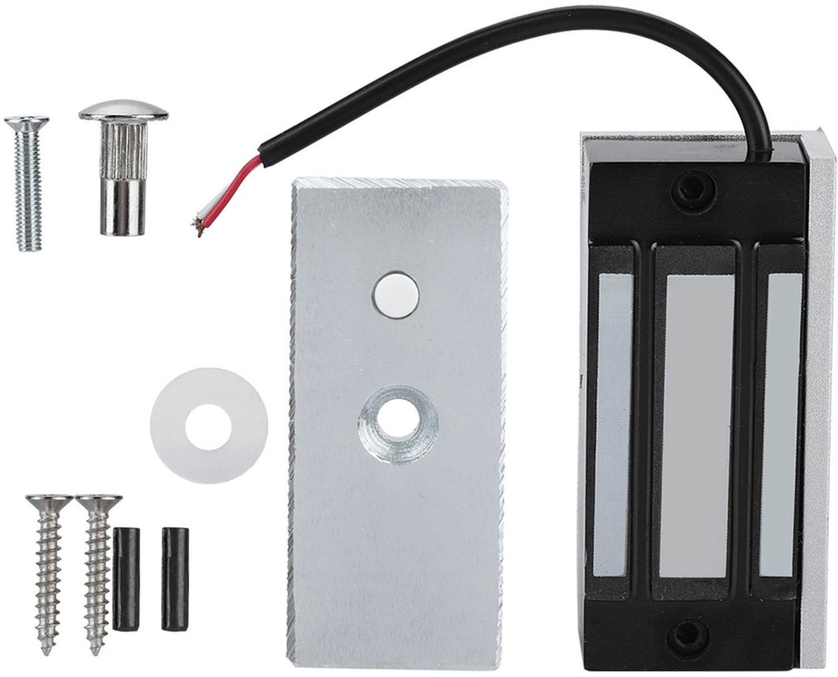 aladdien - Elektromagnetisch slot - Mini deurslot - Veilig en betrouwbaar - Zilver - Elektronisch deurslot - Geschikt voor deuren - 60 kg houdkracht