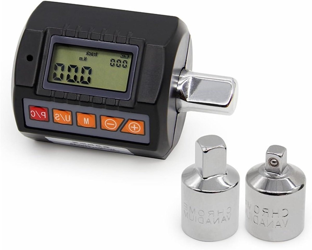 Digitale Koppeladapter - Momentsleutel Set - Precisie Afstelling - LCD Scherm - 1/4 3/8 1/2 - Zilver