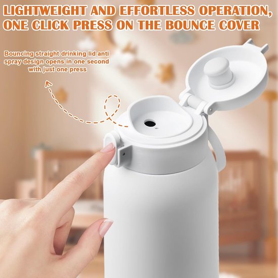 Babyflessenwarmer, draagbare flesverwarmer voor baby's, elektrische melkverwarmer, 500 ml, nauwkeurige temperatuurregeling, 45 °C - 55 °C, BPA-vrij, voor moedermelk en formule, reizen en 's nachts van Merkloos — afbeelding 2