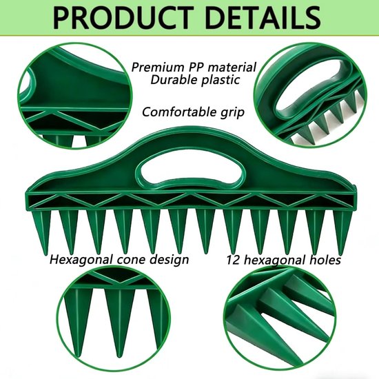 7-delige set zaaimachine - 12-gaten hand zaaimachine - 5 verschillende korrelgrootte - Zaaier - Planter - Verstelbare Zaad Verspreider - Zaadverdeler - tuingereedschap - Grondperforator - Seeding hole punch - Tuin Zaad Dispenser -Handheld seeder tool van Merkloos	 — afbeelding 2