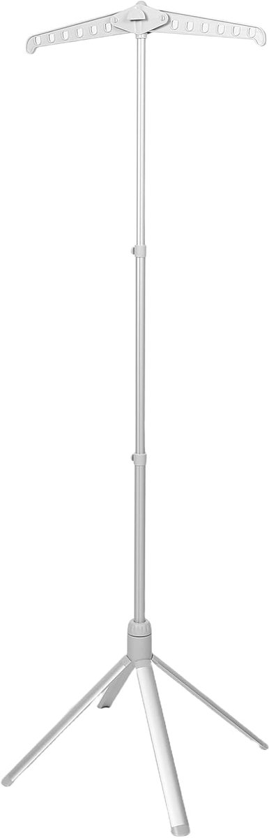 Kledingstomer Stand - Stoomrek - Kleding Stomen - In Hoogte Verstelbaar - 147 cm Hoog - Grijs