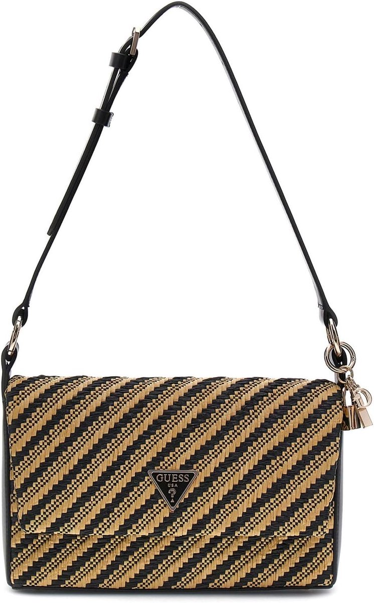 Schoudertas Dames - Handtas - Dagelijks Gebruik - Veelzijdig Interieur - 45 x 35 cm - Natuurlijk Zwart