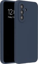 Accezz Hoesje - Geschikt voor Samsung Galaxy A37 (5G) - Liquid Silicone Backcover - Donkerblauw