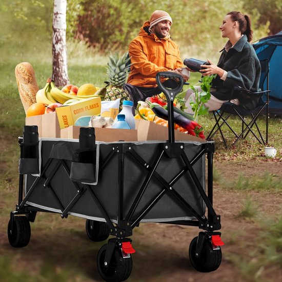MRKK® Bolderkar Opvouwbaar Luchtbanden - Strandwagen - Bolderwagen van Merkloos — afbeelding 4