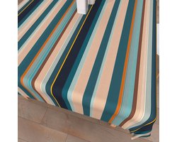 Soleil d'ocre, BAYADERES Tablecloth with Print, Dirt-Repellent, 140 x 300 cm, Blue