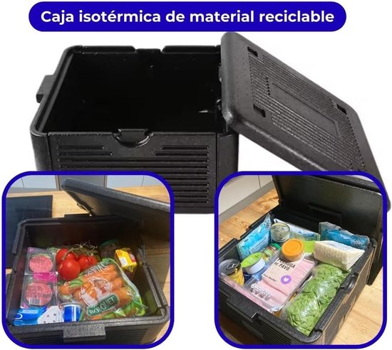 Draagbare Koelbox - Opvouwbare Koeltas - Voedsel Vers Houden - Lekvrije Bodem - 18 Liter - Zwart — afbeelding 5