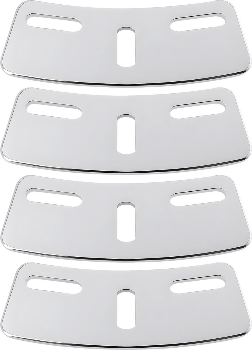 aladdien - Drie-Gaten Banjo Montage Platen - 4x Set - 6.8 x 2.4 cm - Voor 5 String Banjo - Geschikt voor Muziek - R1742