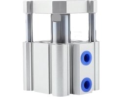 Luchtcilinder - Dubbelwerkend - Industriële Automatisering - Geleidingsstaaf Compact - Slag 100mm - Metaal