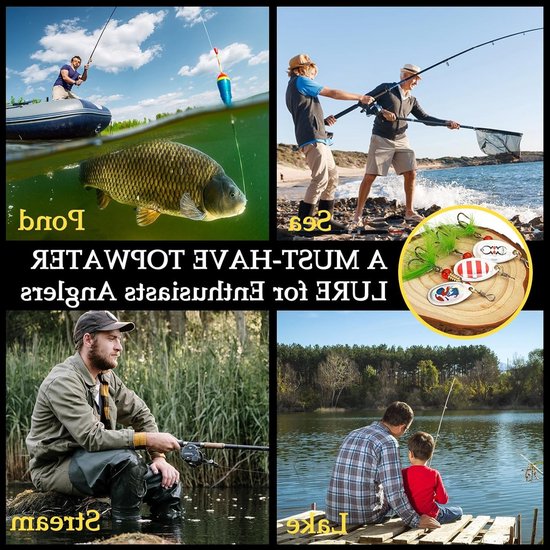 Complete Set van 43 Stuks Visserslures met Haak, Levensgetrouwe Vissersaccessoires en Opbergdoos voor Spinner en Swimbait — afbeelding 4