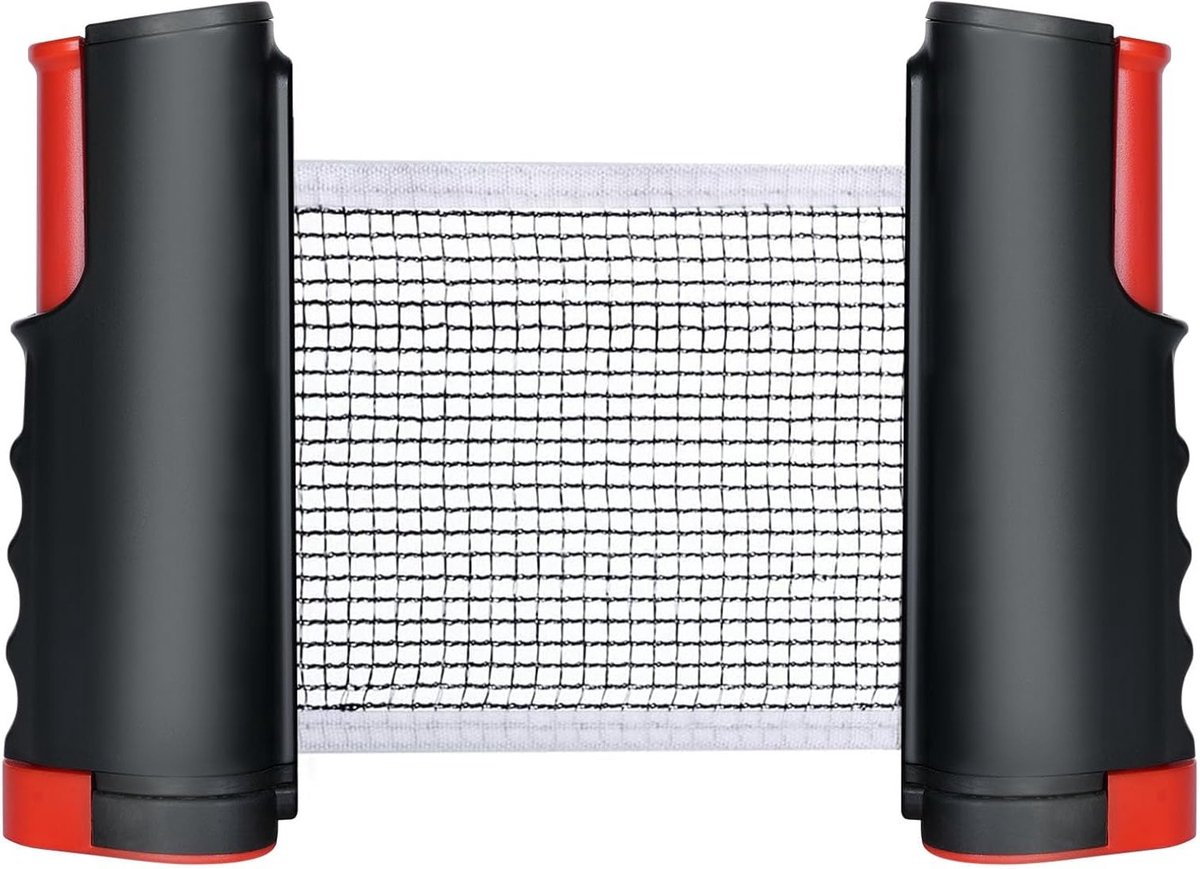 Verlengbaar en Draagbaar Tafeltennisnet voor Binnen en Buiten, Vervangingsnet voor Pingpongtafels, Maximaal 170 cm Lengte, Geschikt voor Alle Tafels